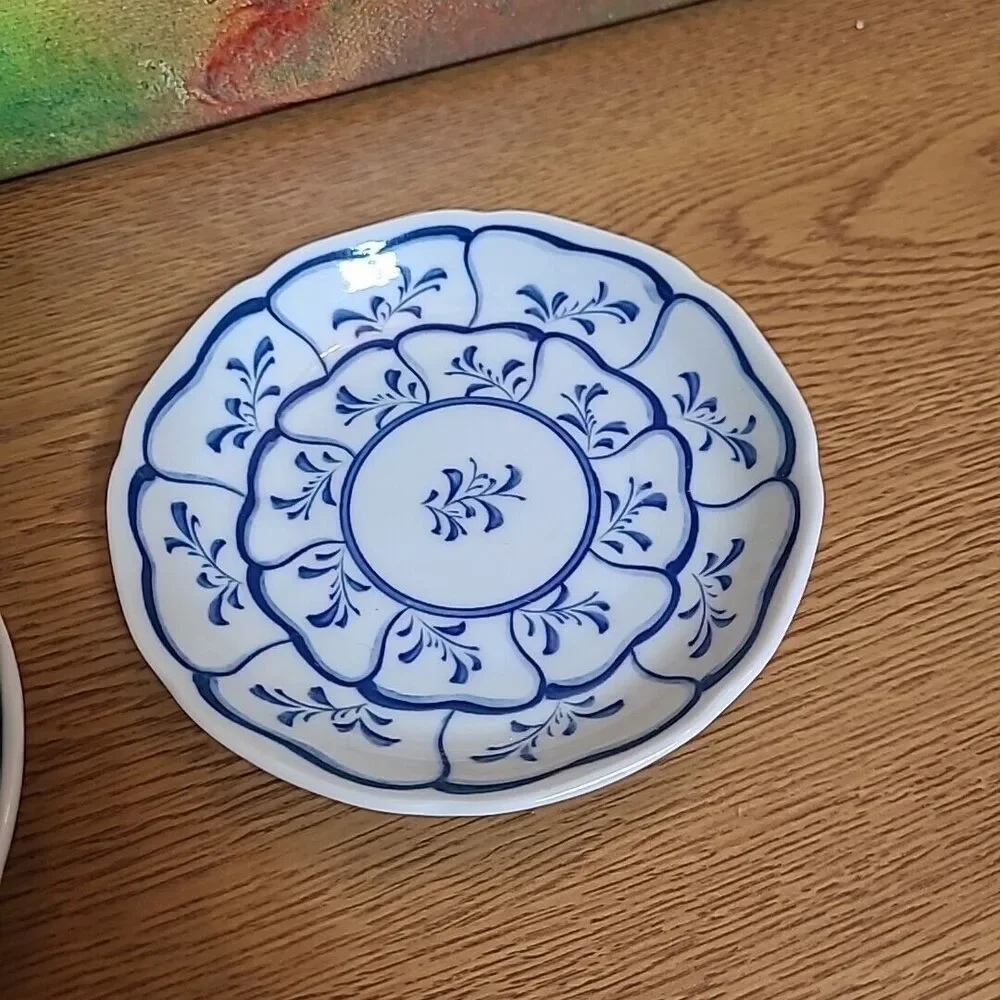 Andrea by Sadek Porcelain Trinket Dish and Saucer Small 4.5